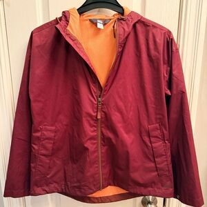 REI Co-op women's lightweight lined windbreaker hooded jacket. Size medium